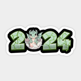 Chinese New Year 2024 Cute New Hatch Dragon Sticker